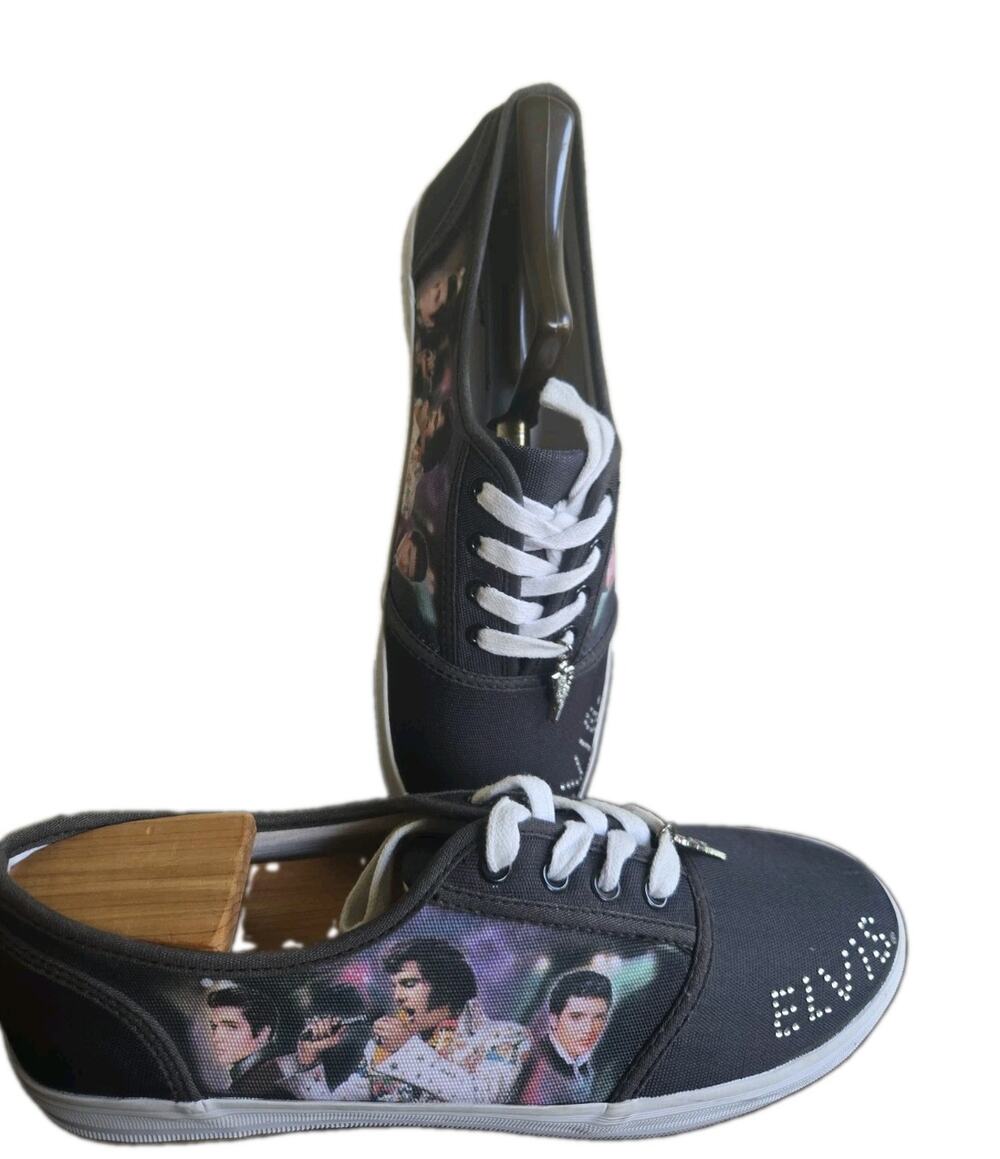 The Bradford Exchange Elvis Shoes - Limited Edition Canvas Sneakers Size 9.5